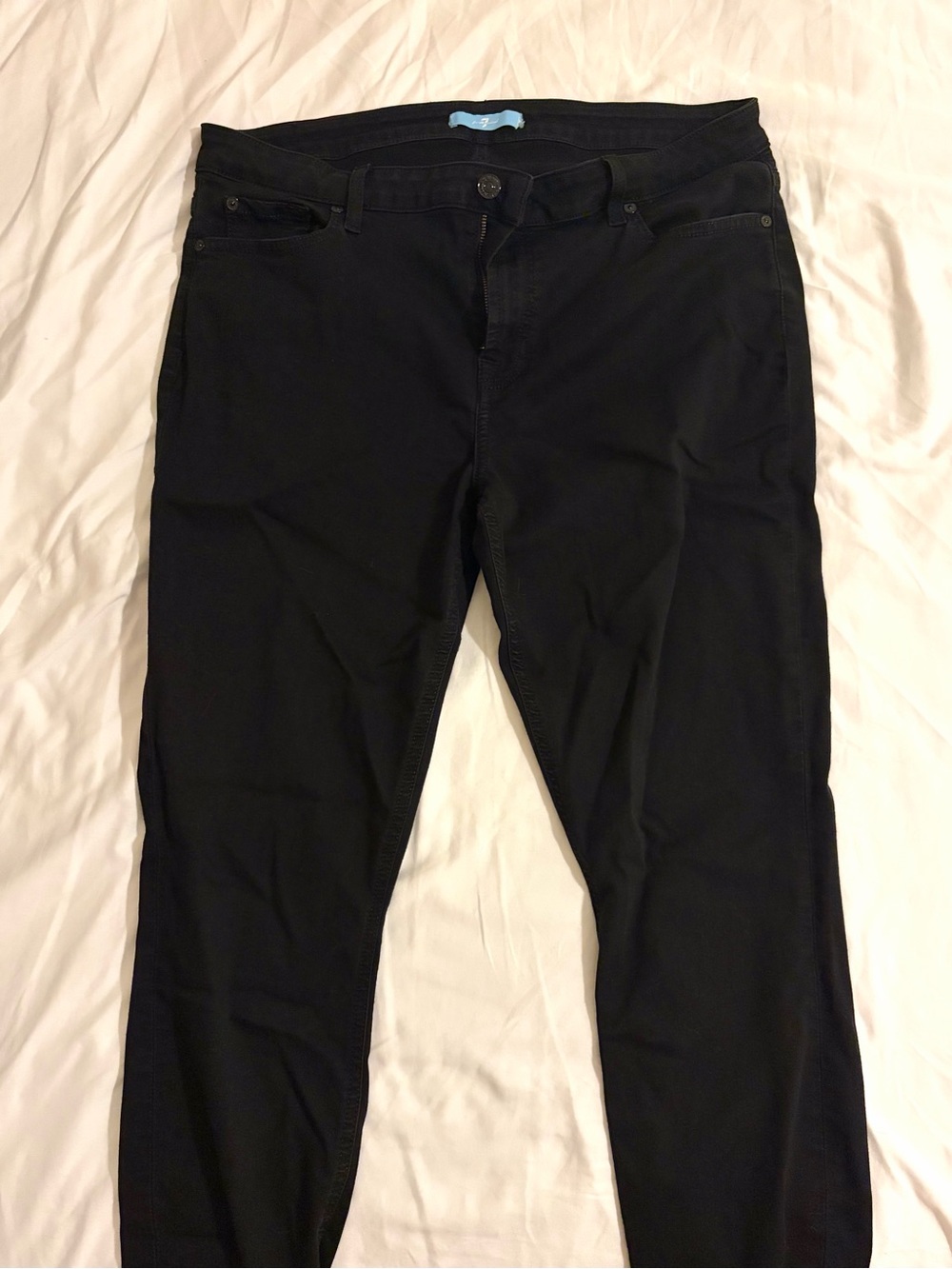 7 For All Mankind Women's Black Skinny Jeans